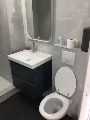 Salle de bain avec WC